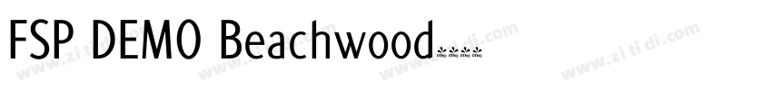 FSP DEMO Beachwood字体转换 FSP DEMO Beachwood字体转换
